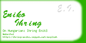 eniko ihring business card