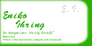 eniko ihring business card